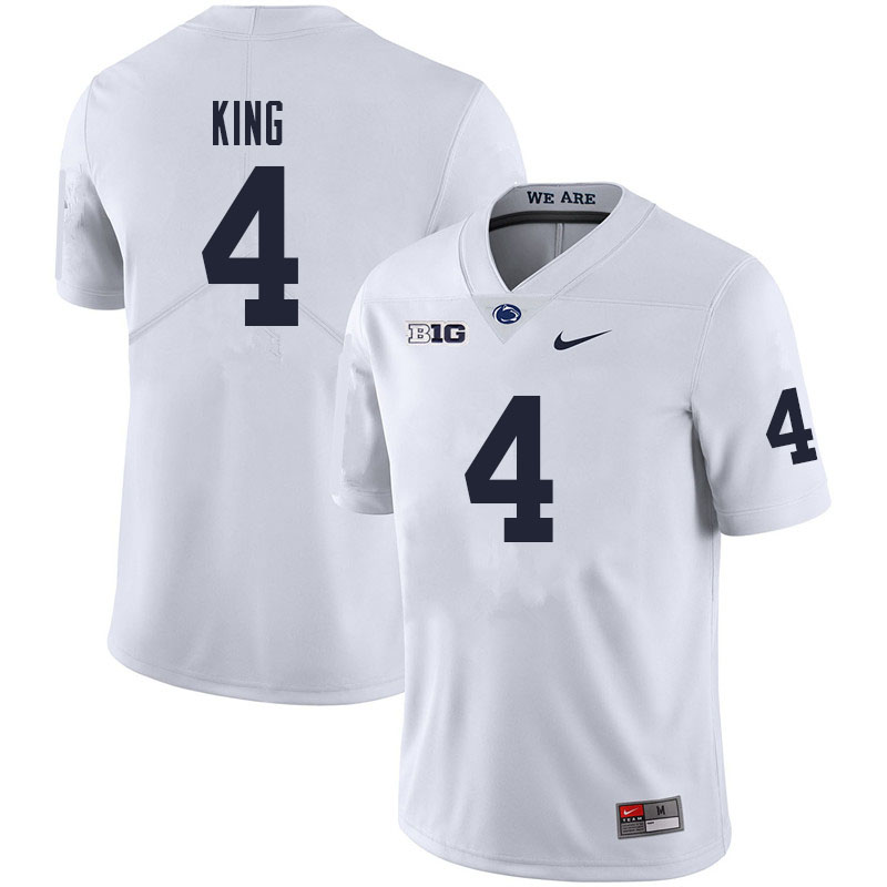Men #4 Kalen King Penn State Nittany Lions College Football Jerseys Sale-White